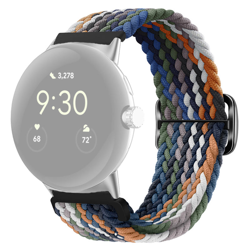 For Google Pixel Watch 2 Pixel Watch Braided Watch Band Adjustable Buckle Stretchy Wristband Sport Strap For Google Pixel Watch 2 Pixel Watch Braided Watch Band Adjustable Buckle Stretchy Wristband Sport Strap
